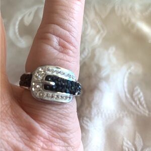 Vintage Belt Buckle Rhinestone Ring